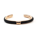 BC Charm Bracelet Femme Stainless Steel C Shape With Stingray Skin DIY Plating Four Color Bangles