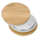 Bamboo Mason Jar Storage Canning Lids Drinking Cup Covers Reusable Seal Ring Pine Wooden Lid Caps for Glass Jars Ceramic Mugs