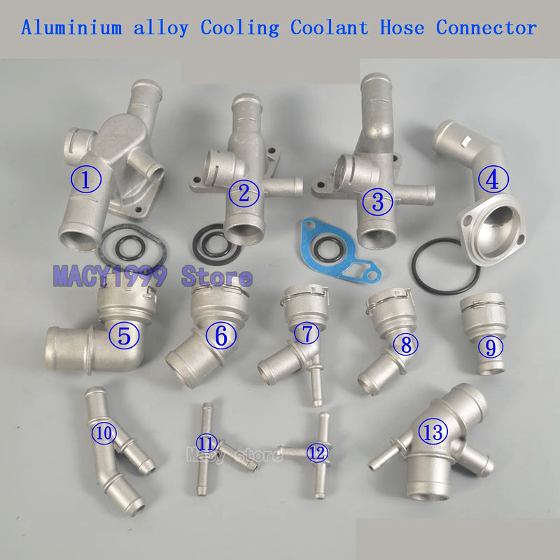 Aluminium alloy Cooling Coolant Hose Connector Supercharger Pipe fit For Golf MK4 Bettle A3 S3 TT Seat Leon 1.6 1.8T