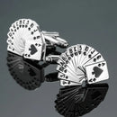 AS High quality playing card Cufflinks new fashion stock hammer dice pistol Cufflinks men's shirt badge pin birthday party gift