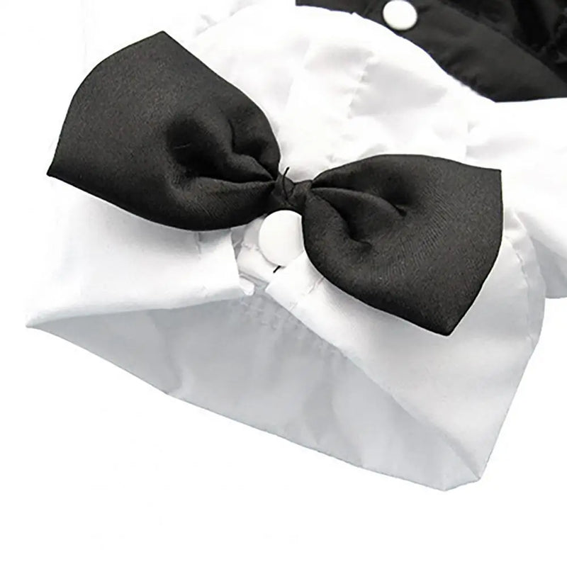 Dog Bow Tie Suit Wedding photo Fake two-piece shirt suit Teddy puppy clothes Cloth Stylish Pet Clothes Dog Clothing Dog T Shirt