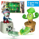PLANTS VS ZOMBIES 2 PVZ Toys Complete Set Of Boys Anime Figure Combat gyro Children's Dolls Kids Birthday Toy Gifts