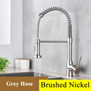 Black Gray Kitchen Sink Faucet Dual Mode Spout Pull Down 360° Rotation Faucet Deck Mounted Hot Cold Water Mixer Tap Torneira