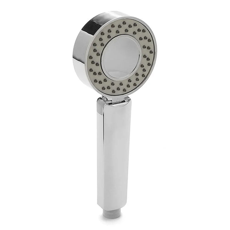 Double-sided Shower Head Water Saving Round ABS Chrome Booster Bath Shower High Pressure Handheld Hand Shower