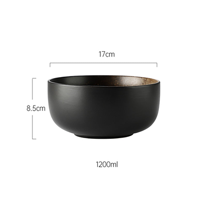 FANCITY Creative Noodle Wrist, Large Ramen Bowl, Ceramic Millet Porridge Bowl, Noodle Bowl, Beef Soup Noodle Bowl