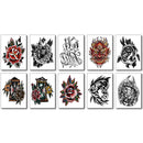 temporary tatoo men horror king tiger temporary tattoo boy waterproof hand tatoo rose mouth robot tattoo sticker water transfer