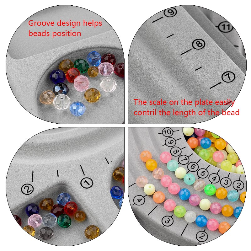 1PCS Flocked Bead Board Bracelet Necklace Beading Accessories Measuring tools Design jewelry DIY Craft Tool Jewelry making