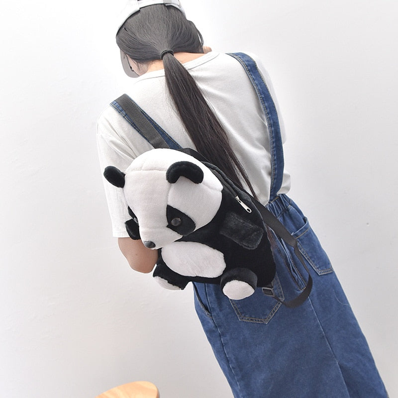 New Children Adult Bag Cute Plush Panda Backpack for Kids Girls Adults