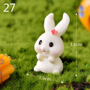 Easter Bunny Decoration Mini Resin Rabbit Craft Miniature Figurine Landscape Model Home Desktop Decor Fairy Garden Decoration