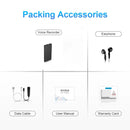 Ultra-Thin Tiny Mini Voice Recorder 4-32GB Digtal Professional Sound Activated Dictaphone Noise Reduce Record 8GB MP3 Player