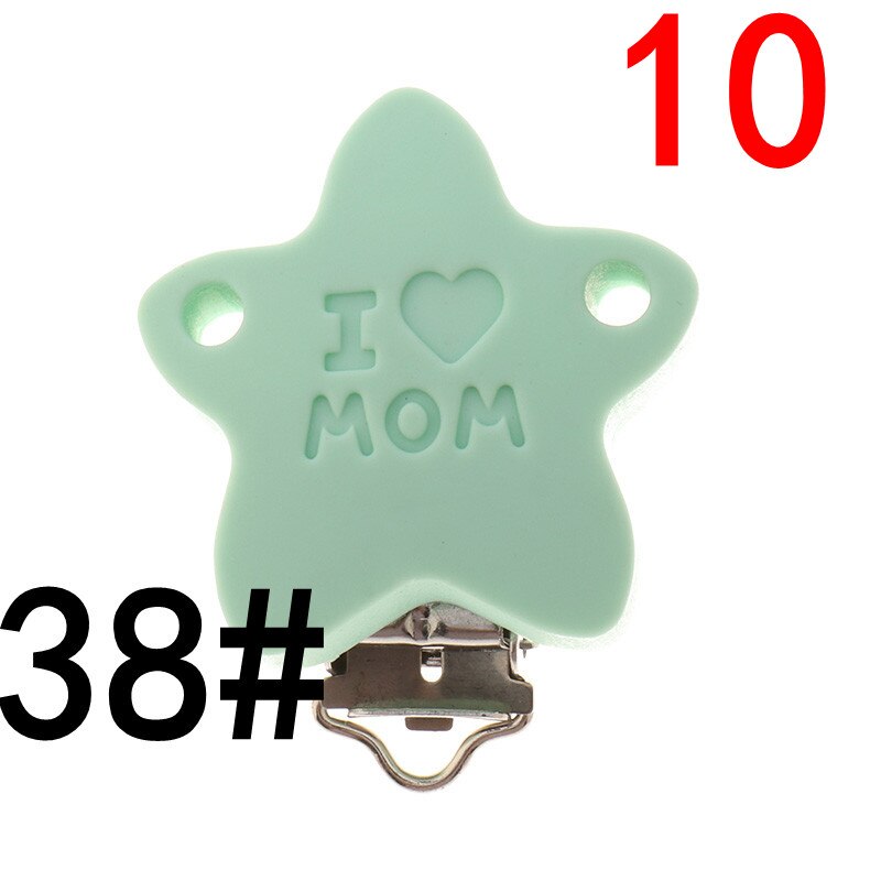 ATOB 10PCS Pacifier Clip Silicone Round Teether Clips  DIY Baby Pacifier Dummy Chain Holder Soothing Pacifier Accessories