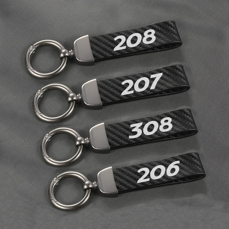 Car Keychain Logo Keyring Accessories For Peugeot 206 207 208 301 307 308 T9 406 407 508 2008 3008 5008 108 RCZ 607 4008 301 306