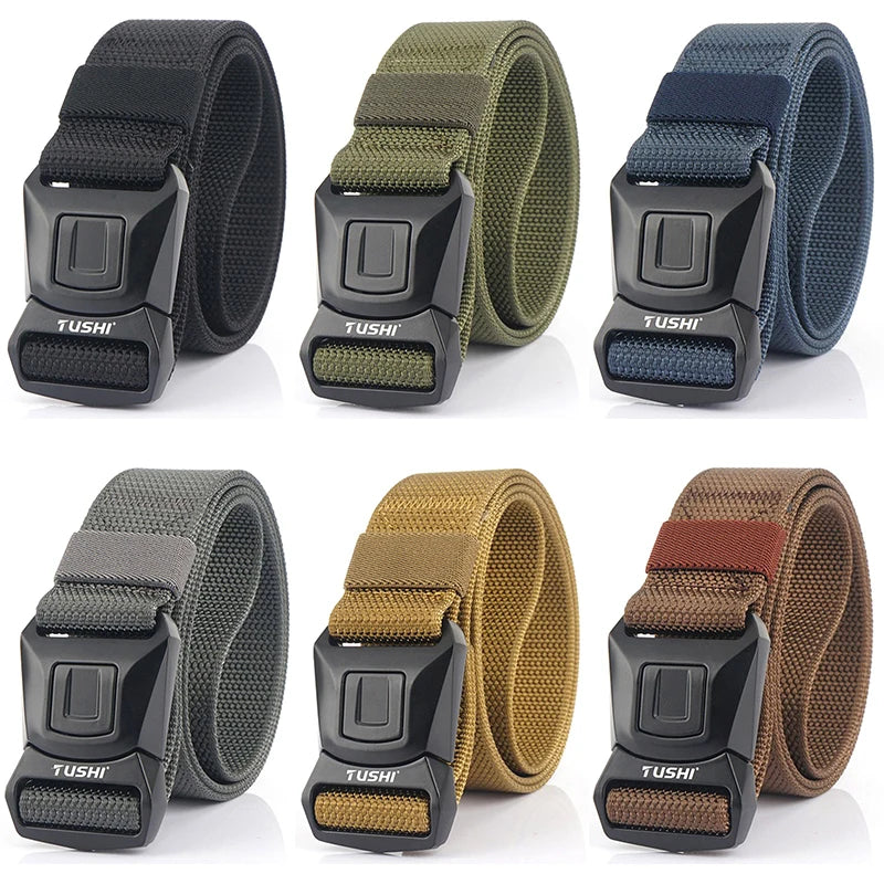 HSSEE New Men's Tactical Belt Rust-proof Hard Metal Buckle Military Army Belt Outdoors Casual Belt Girdles Male Waistband Gift