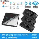 SMATRUL Tuya Smart App WiFi Touch Switch Light Wall Panel RF 433Mhz Remote DIY Relay Breaker Module Home Google Alexa 220V
