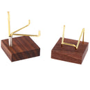 Metal Arm Mineral Stand Display Holder Rack Wood Support Base For Crystal Minerals Ores Agate Rocks For Home Office Show Room