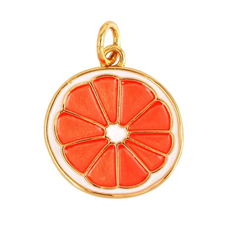 3D Fruit Strawberry Grape Mango Pineapple Water Melon Cherry Banana Charm Pendant , Jewelry Necklace Bracelet Making Supply M15