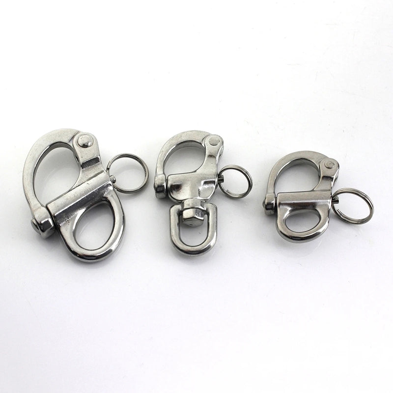 1x Stainless Still Snap Hook Trigger Lobster Clasps Clips Spring Gate Leather Craft Pet Leash Bag Strap Belt Webbing Keychain