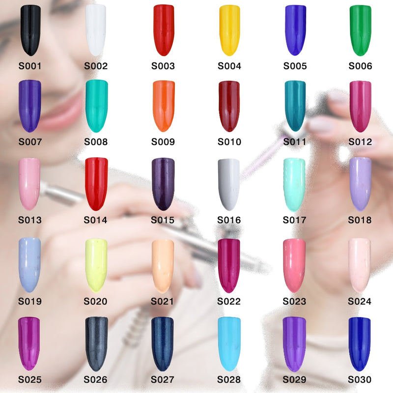 OPHIR 30 Colors Airbrush Nail Polish Gel for Airbrush Manicure UV LED Gel Alcohol Base 3 Step Nail Art Polish Gel S001-S030