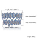 GUCY Iced Out Hip Hop 1414 Teeth Grillz Bling AAA Cubic Zircon Silver Color Eight Top & Bottom Vampire  Grills Set For Gift