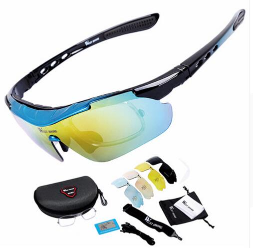 WEST BIKING Cycling Sunglasses Polarized 5 Lens Windproof Anti-fog Mypia Frame Sport MTB Bike Bicycle Eyewear Cycling Glasses