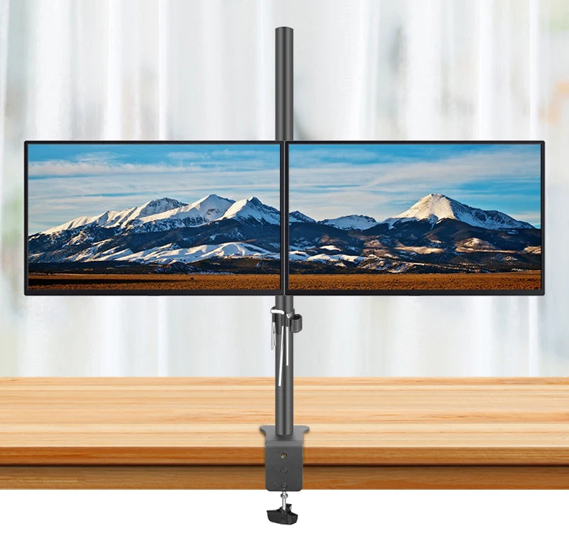 (80cm) DL-T902-280II Full Motion Dual Monitor desktop stand Holder 10"-27" clamp grommet hole base PC Mount foldable Arm 12kg