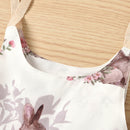 Citgeett Summer Easter 0-24M Infant Baby Girl Rabbit Floral Print Sleeveless Bows Straps Bodysuit Toddler Clothes