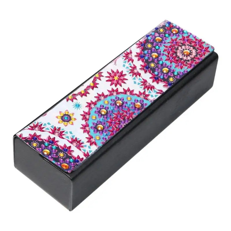 DIY Diamond Painting Eye Glasses Storage Box Travel Leather Sunglasses Case Special Shaped Diamond Storarage Box