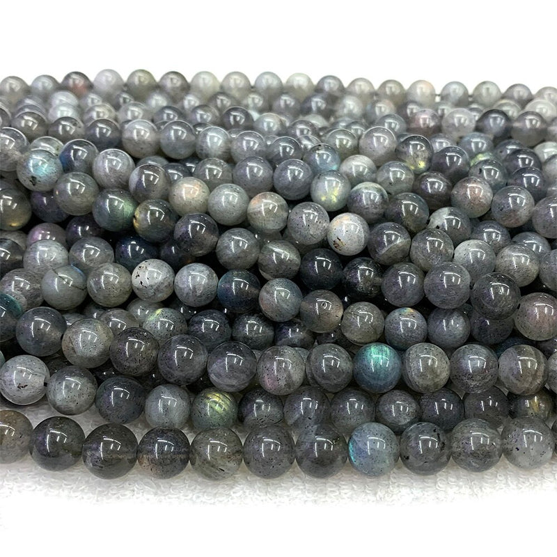 Natural Genuine Blue Labradorite Round Loose Stone Beads 3-18mm Fit Jewelry DIY Necklaces or Bracelets 15" 07464