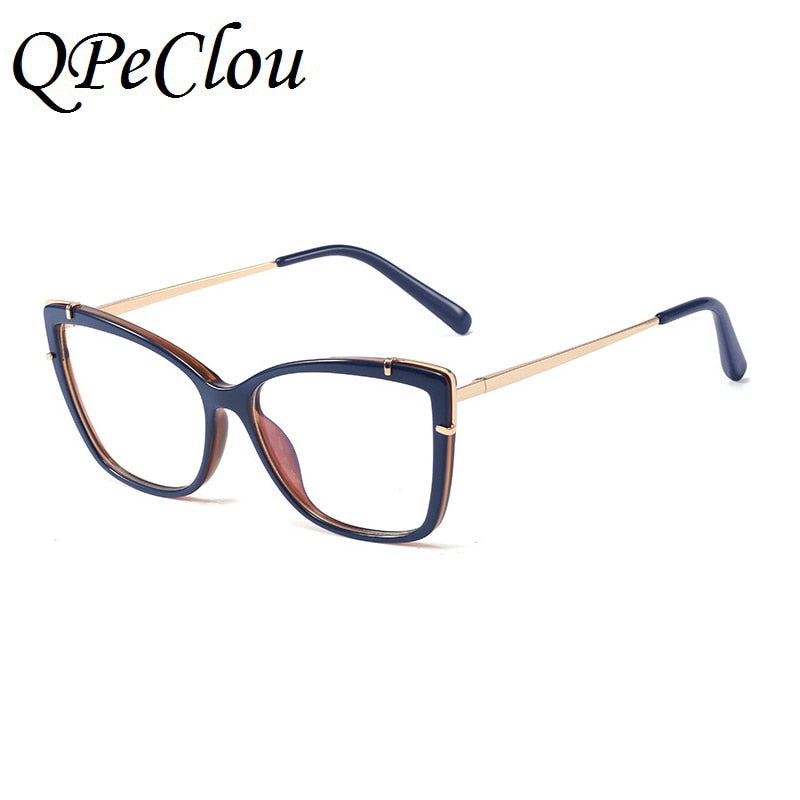 New Fashion Square Anti-blue Glasses Frame Women Brand Vintage Optical Computer Transparent Eyeglasses Female Oculos Feminino