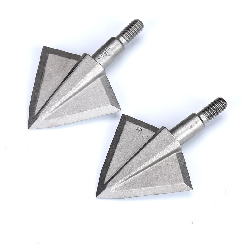 3/6/12pcs 125/150grain Fixed 2 Blades Broadhead 17-4PH Arrowhead Solid Wide Head ForArchery Outdoor Hunting Accessories