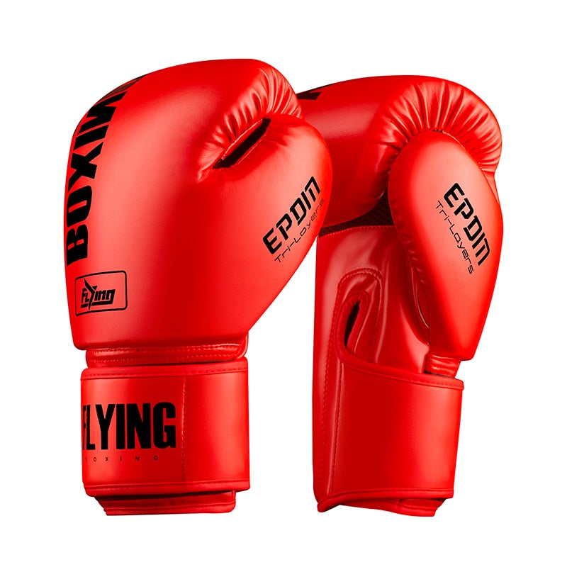 FIVING 10 12 14oz Boxing Gloves PU Leather Muay Thai Guantes De Boxeo Free Fight MMA Sandbag Training Glove For Men Women Kids