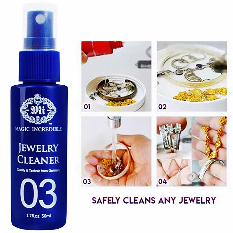 1/2/3pcs 50ml Anti-tarnish Jewelry Cleaner Gold Pearl Watch Diamond Ring Cleaning Spray Cleaning Spray Jewelry Maintenance VL