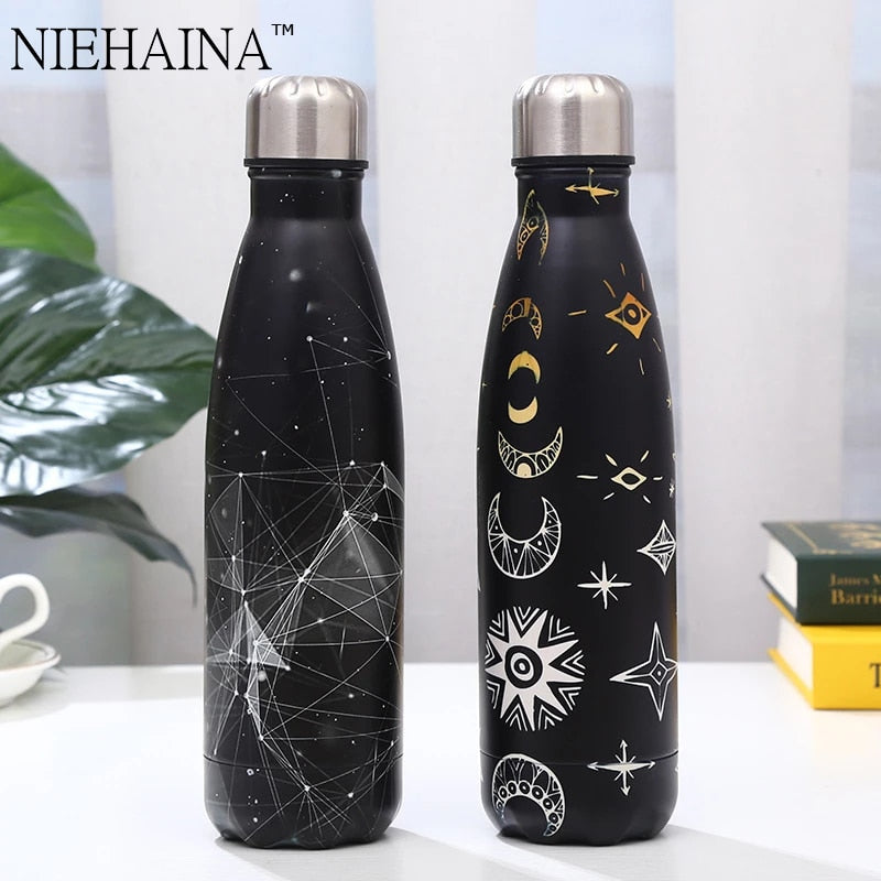 500ml Double-wall Insulated Vacuum Flask Stainless Steel Space Series Coke Thermos For Sport Water Bottles Portable Thermoses