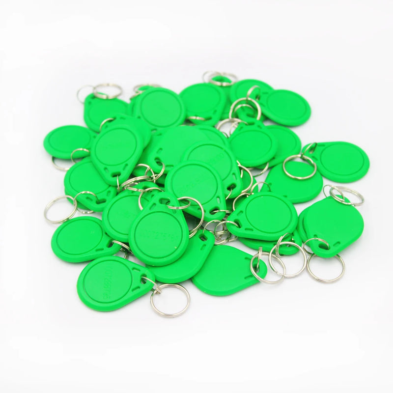 100pc/lot 125khz RFID Keychain NO3 ID Keyfob RFID Tag TK4100 Access Control Card Sticker Key Fob Ring Proximity