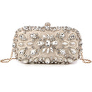 Women's Evening Clutch Bag Party Purse Luxury Wedding Clutches For Bridal Exquisite Crystal Ladies Handbag Apricot Silver Wallet