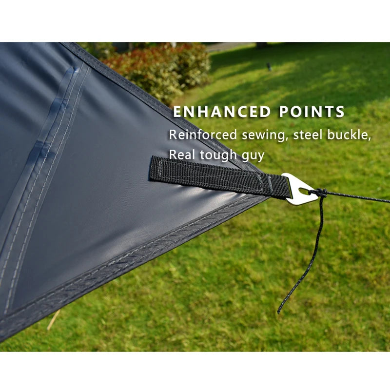 Aricxi Black Coating  Tarp Outdoor Camping Sun Shelter Shade Awning Thickened 210D Oxford cloth ANTI UV  high waterproof tarp