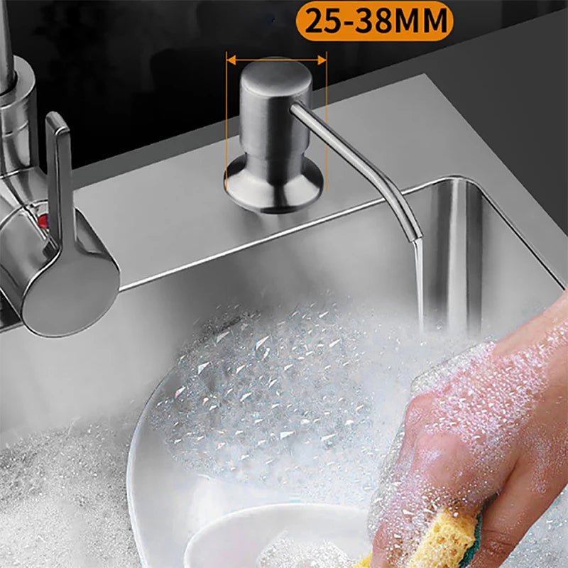 Sink Soap Dispenser Liquid Soap Bottle Manually Pressing Soap Lotion Dispenser Kitchen Accessories 300ml