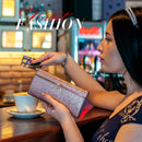 FOXER Brand Women Split Leather Wallets Female Clutch Bag Fashion Coins Card Holder Luxury Purse for Ladies Women's Long Wallet