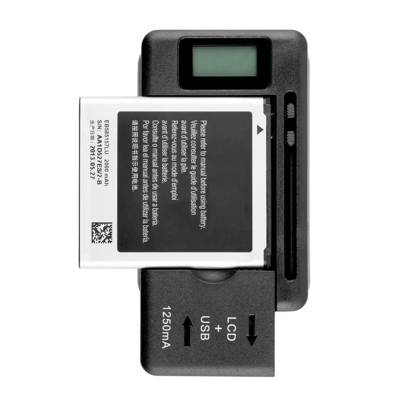 Universal Mobile Battery Charger LCD Indicator Screen For Cell Phones With USB-Port Charger For Most Lithium-Ion Batteries