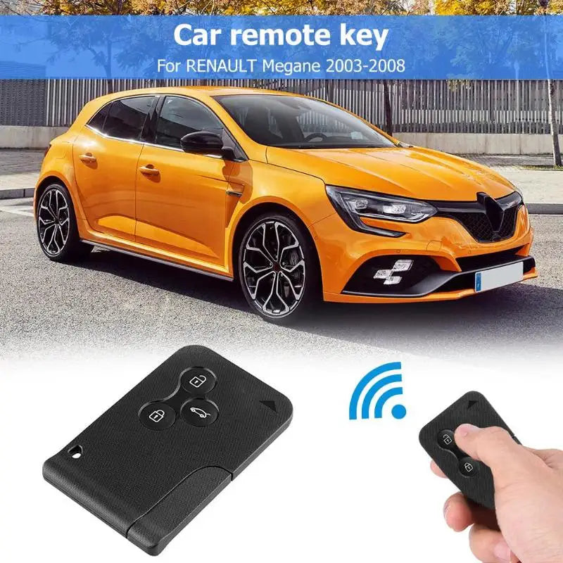 433MHz NO Chip 3 Button Smart Card For Renault Clio Logan Megane 2 3 Koleos Scenic Card Case Black Car Key Fob With Small Keys