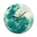 Creative Luminous Moon Wall Clock Glow In The Dark Planet Circular 3D Wall Hanging Clock For Living Room Home Decoration Horloge