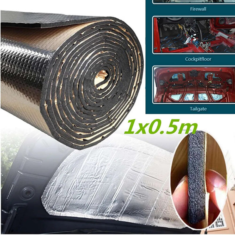 Sound Deadening Mat Car Firewall Sound Deadener Heat Shield Insulation Auto Noise Insulator Deadening Pad 7mm 500x1000mm