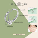 BAMOER Genuine 925 Sterling Silver Tears Of Flowers Dangle Open Finger Rings for Women Luxury Sterling Silver Jewelry SCR165