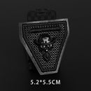 Black Handmade 3D Bee Wolf Embroidered Patches An Crown Number Metal Leather Sew on Applique for Jacket Jean Backpack Badges