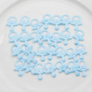 100Pcs Baby Shower Pink Blue Fabric Bibs Pacifiers Feeder Confetti Birthday Sprinkles For Boy/Girl Party Decorations Supplies
