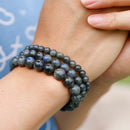 Natural Dark Grey Labradorite Stone bracelet Men Natural Stone Bracelets DIY Handmade Fine Jewelry for Woman Lover's Gift