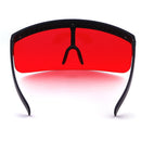 New Women Oversize Shield Visor Sunglasses Women Retro Windproof Glasses Men Shield Visor Flat Top Hood Eyeglasses