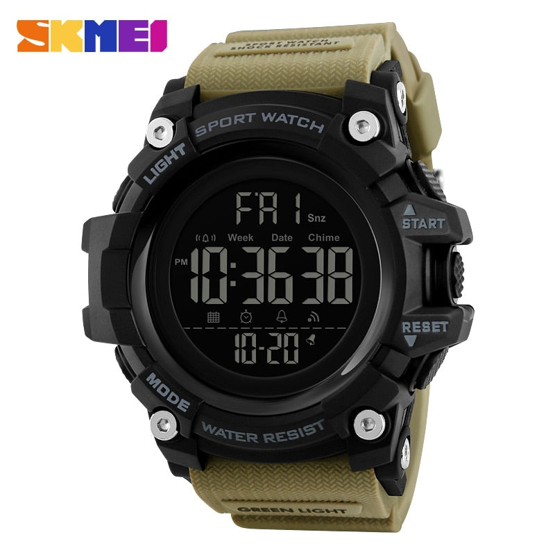 SKMEI Countdown Stopwatch Sport Watch Mens Watches Top Brand Luxury Men Wrist Watch Waterproof LED Electronic Digital Male Watch