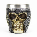 3D Skull Cup Mugs Style Contain Skull Viking Pirate Gothic White Spirit Whiskey Juice Mugs BEST Birthday Halloween Gift