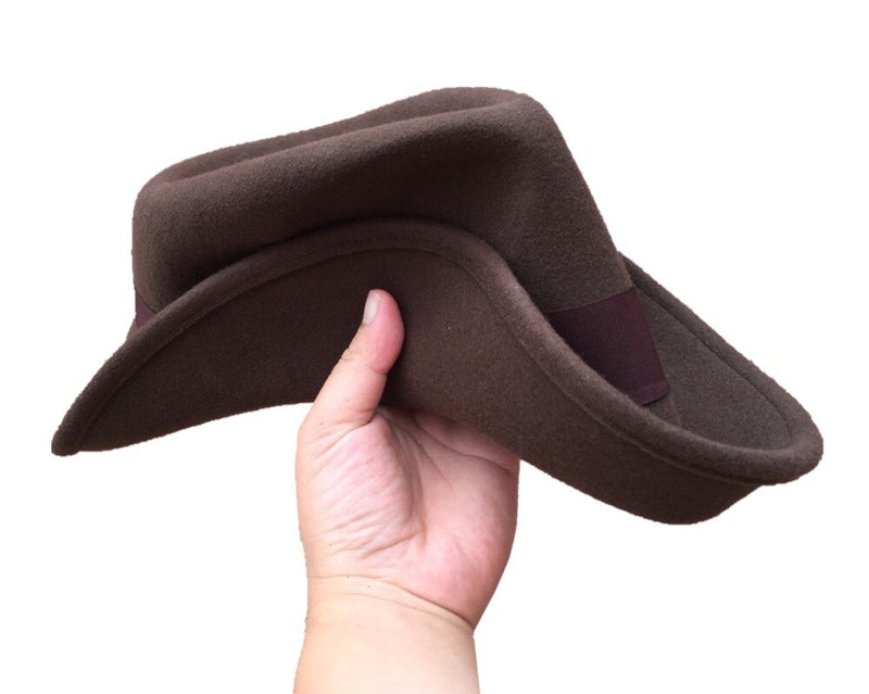 Brown Crushable Cowboy  Fedora Hats Indiana Jones Outback Hat -Simple Package